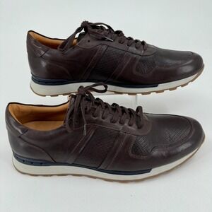Driver Club USA Genuine Leather Casual Luxury Shoes MENS Brown Lace Up 11.5